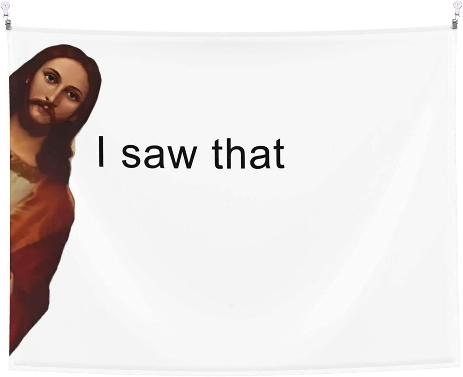 Funny Jesus Large Wall Tapestry Art Decor Hanging Home