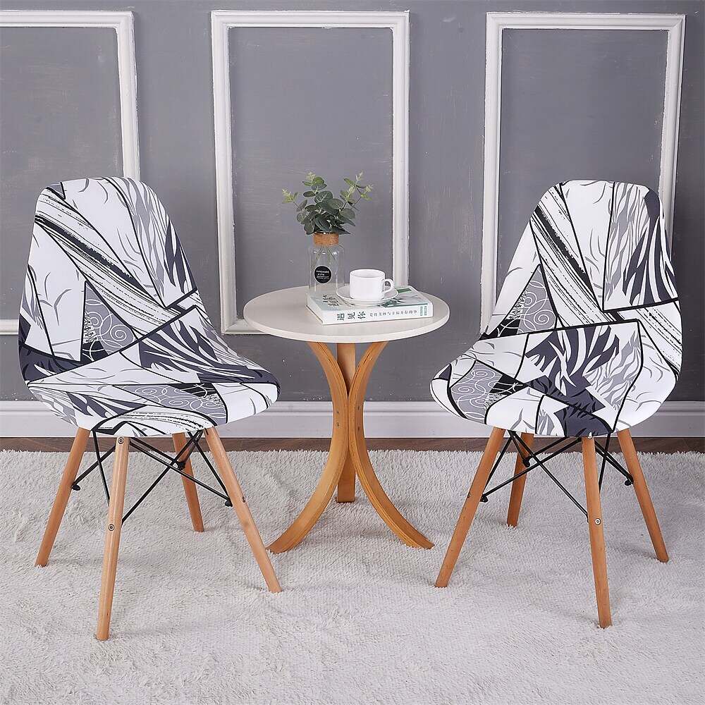 Shell Chair Cover Modern Style Parson Chair Slipcover