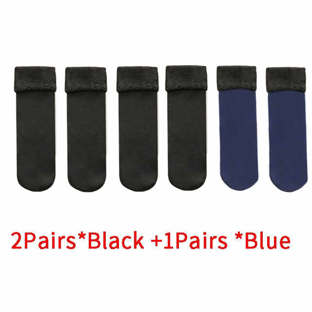 Buy 1 (2 pairs), Get 1pair  Velvet Women Winter Warm Thicken Thermal Socks (2pairs)