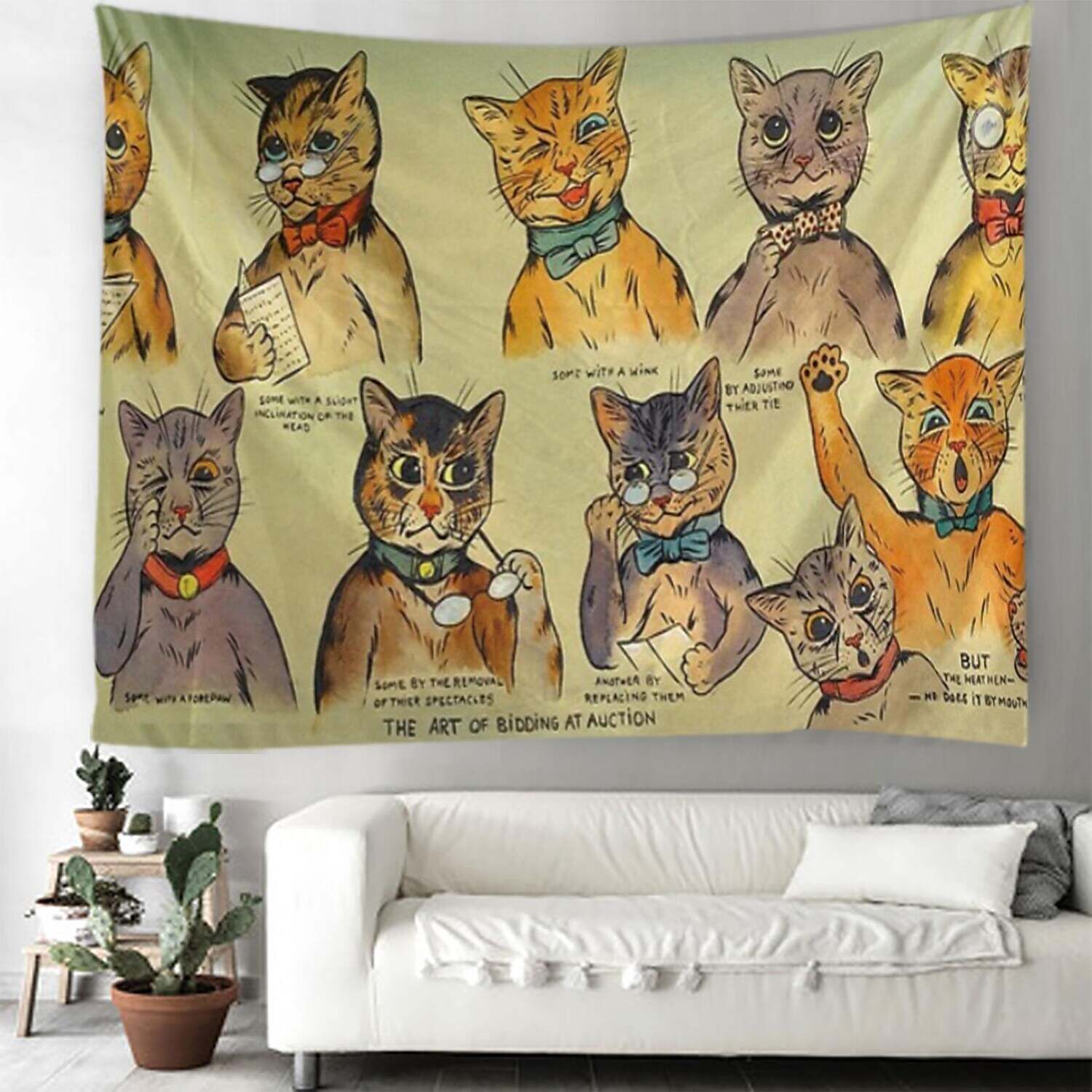 Funny Large Wall Tapestry Cat Art Decor Room