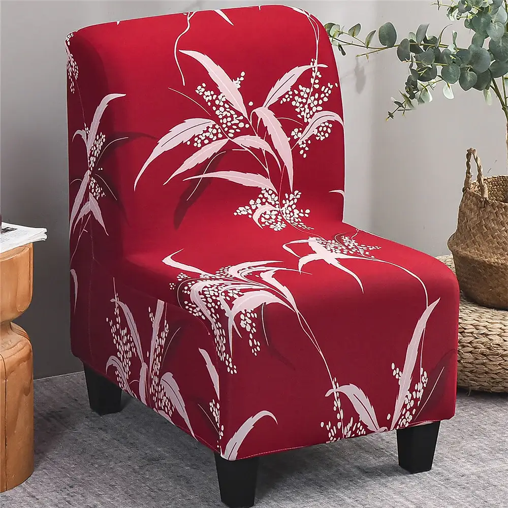 Stretc Accent Chair Cover Plants/Flower Pattern