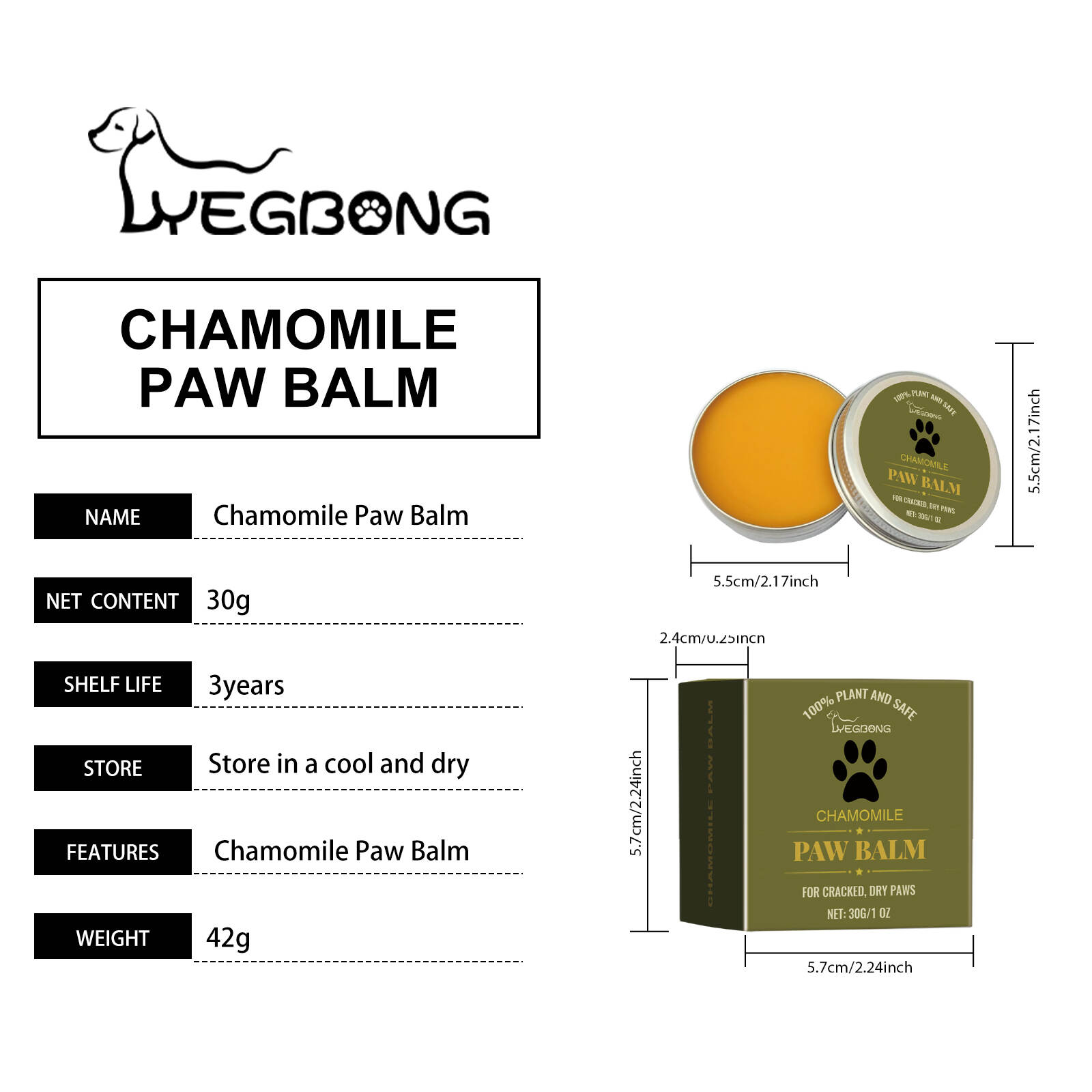 Chamomile Paw Balm