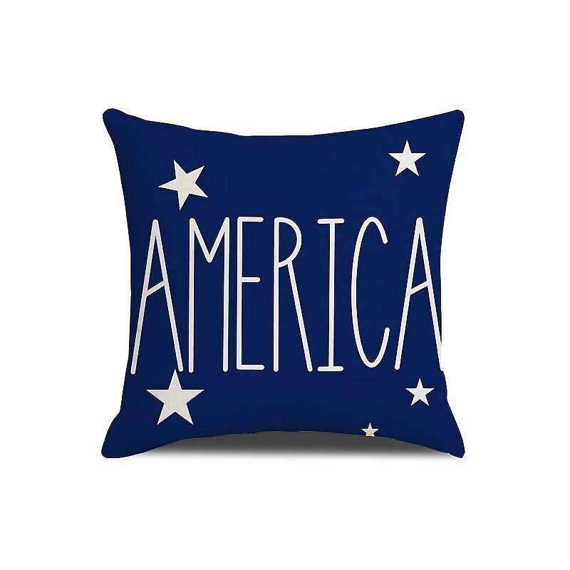 Independence Day Double Side Pillow Cover 4PC Soft Decorative Square Cushion Case Pillowcase for Bedroom Livingroom Sofa Couch Chair