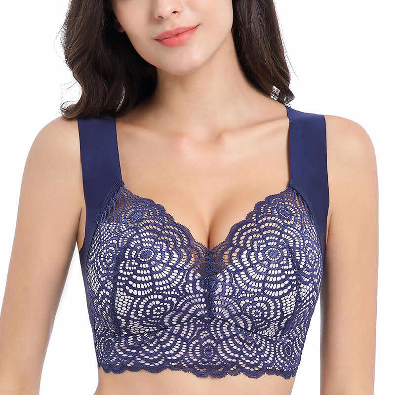 Wire Free Lace Bras for Women Plus Size Vest