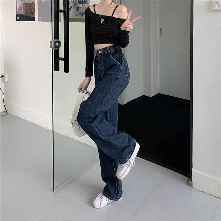 Ladies Ripped Wide Leg Pants