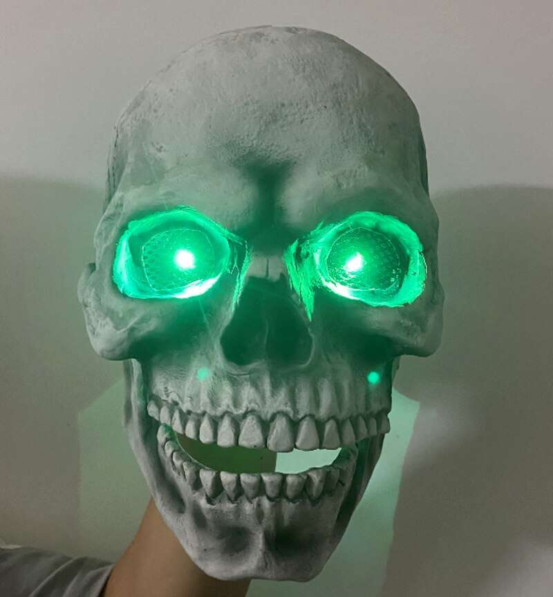 LED Halloween Glowing Skull Movable