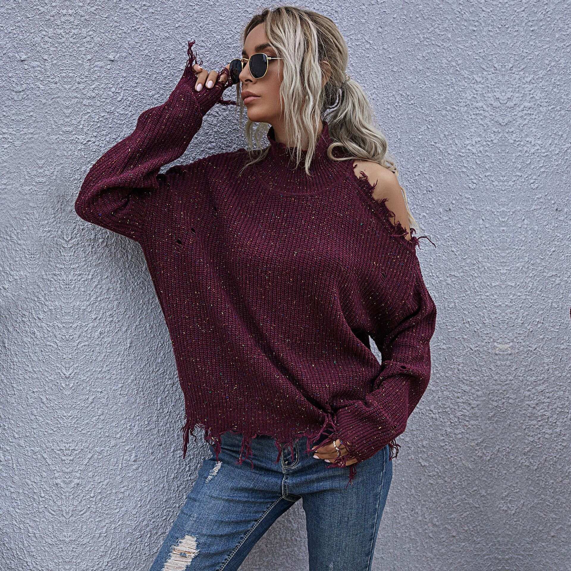 Autumn knitted comfort sweater