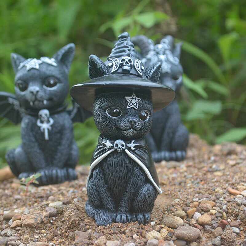 Cat Halloween Lawn Gnome