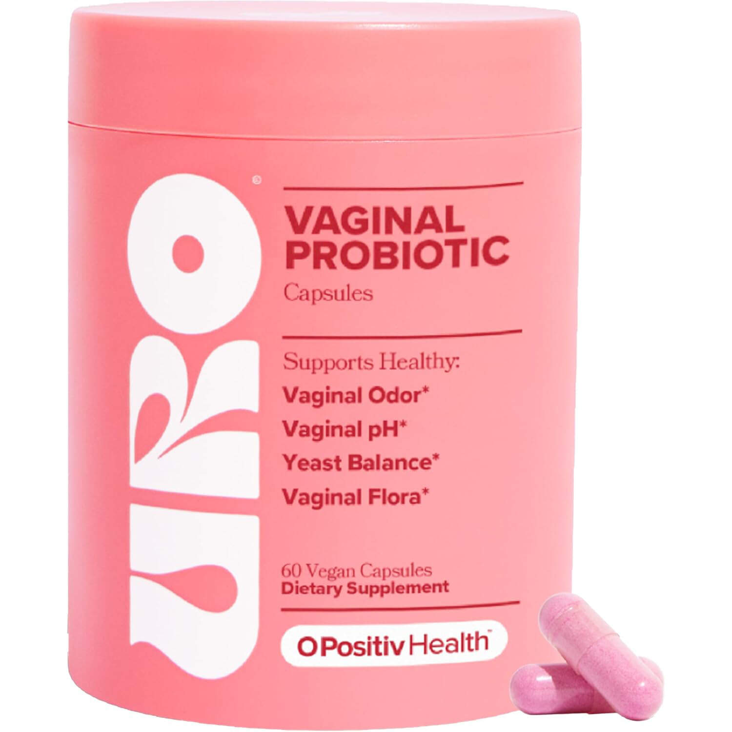 URO Vaginal Probiotics for Women pH Balance with Prebiotics & Lactobacillus Probiotic Blend - Women's Vaginal Health Supplement