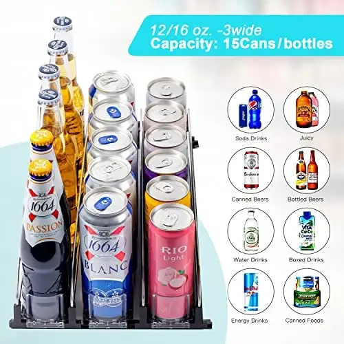 🍹Self-Pushing Drink Organizer for Fridge- 50% OFF