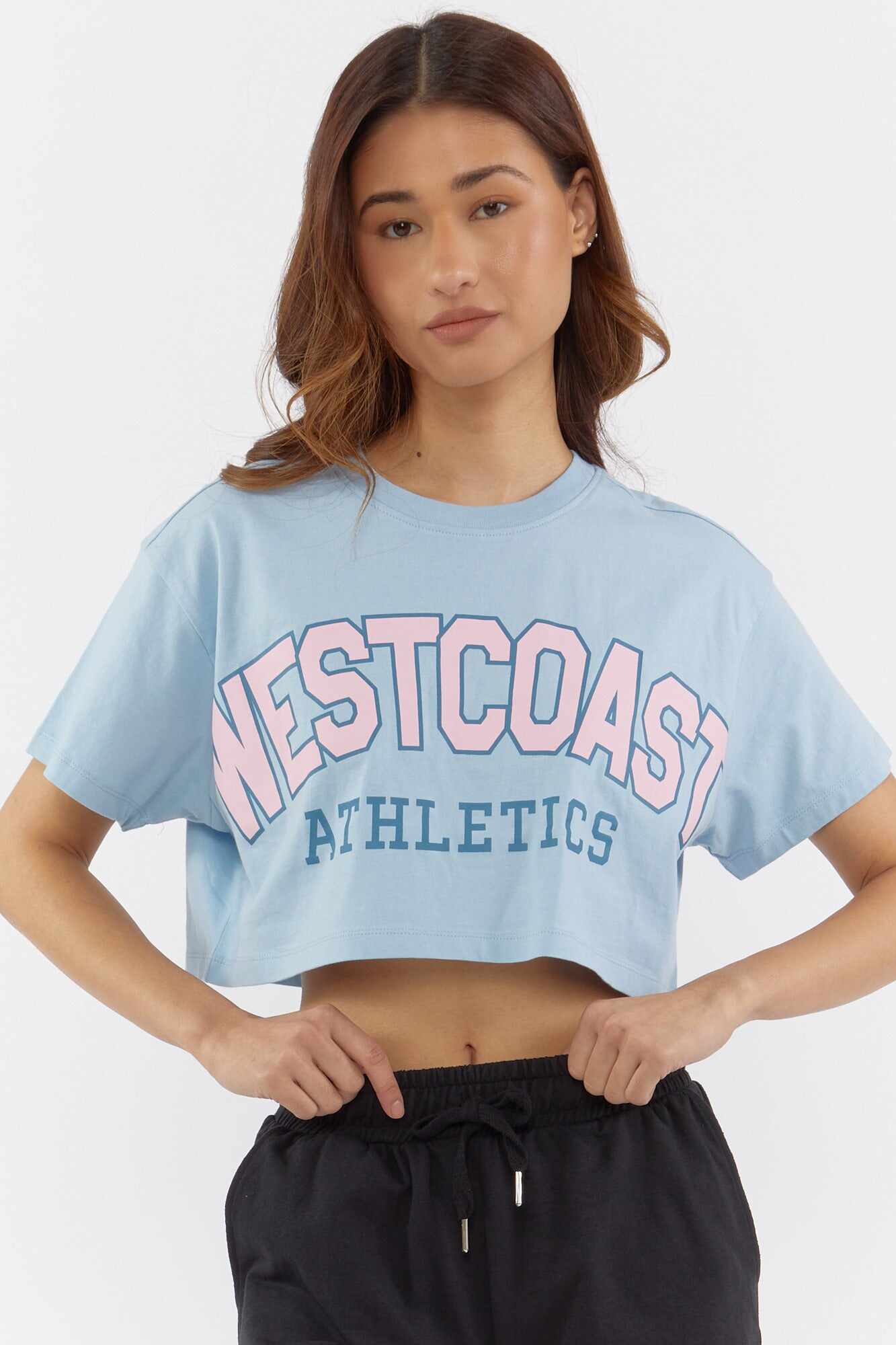 Women Apparel | Graphic Cropped Tee Light Pink Forever21 - BX22811