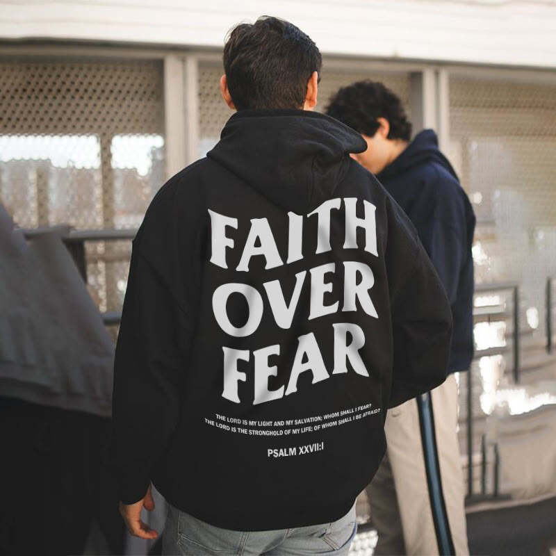 Faith Over Fear Print Hoodie